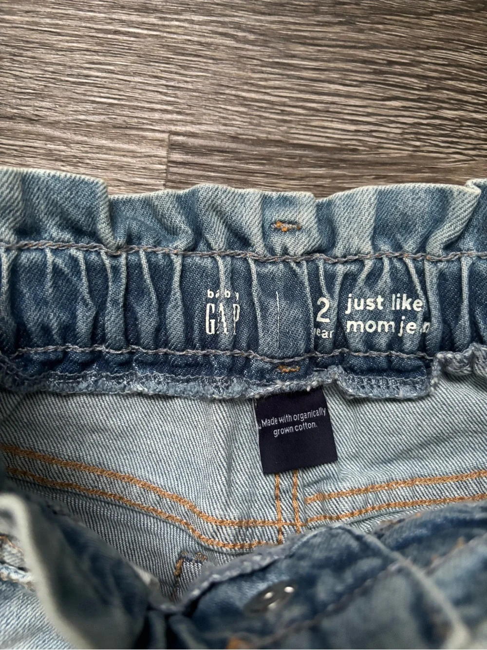 GAP Light Blue Paperbag Waist Kids Jeans
